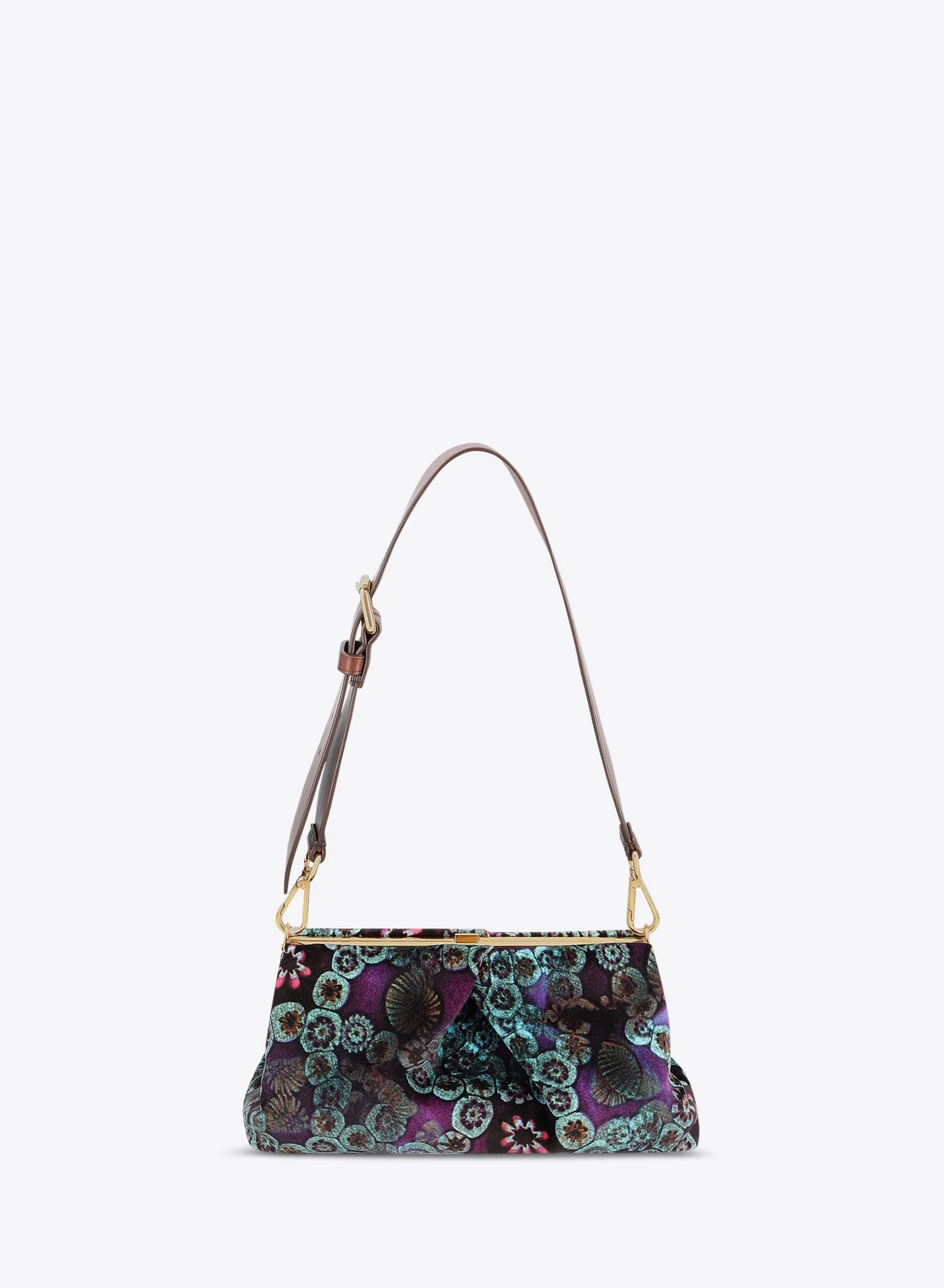 PLEATED VELVET CLUTCH - 1
