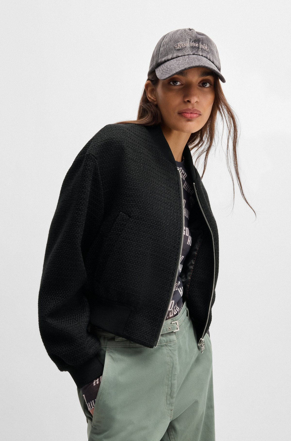 RELAXED-FIT JACKET IN BOUCLÉ - 2