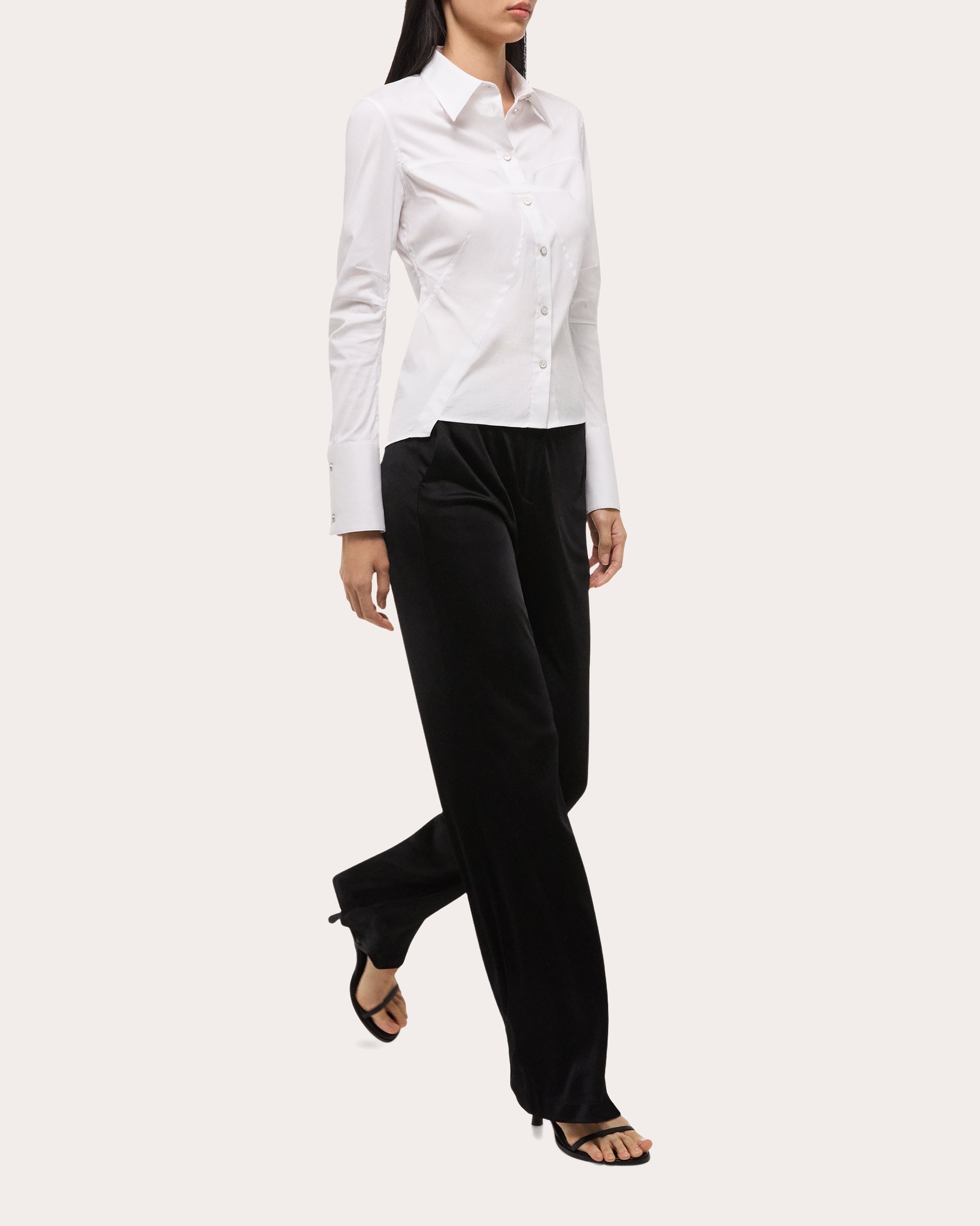 Poplin Bustier Button-Up Shirt - 5