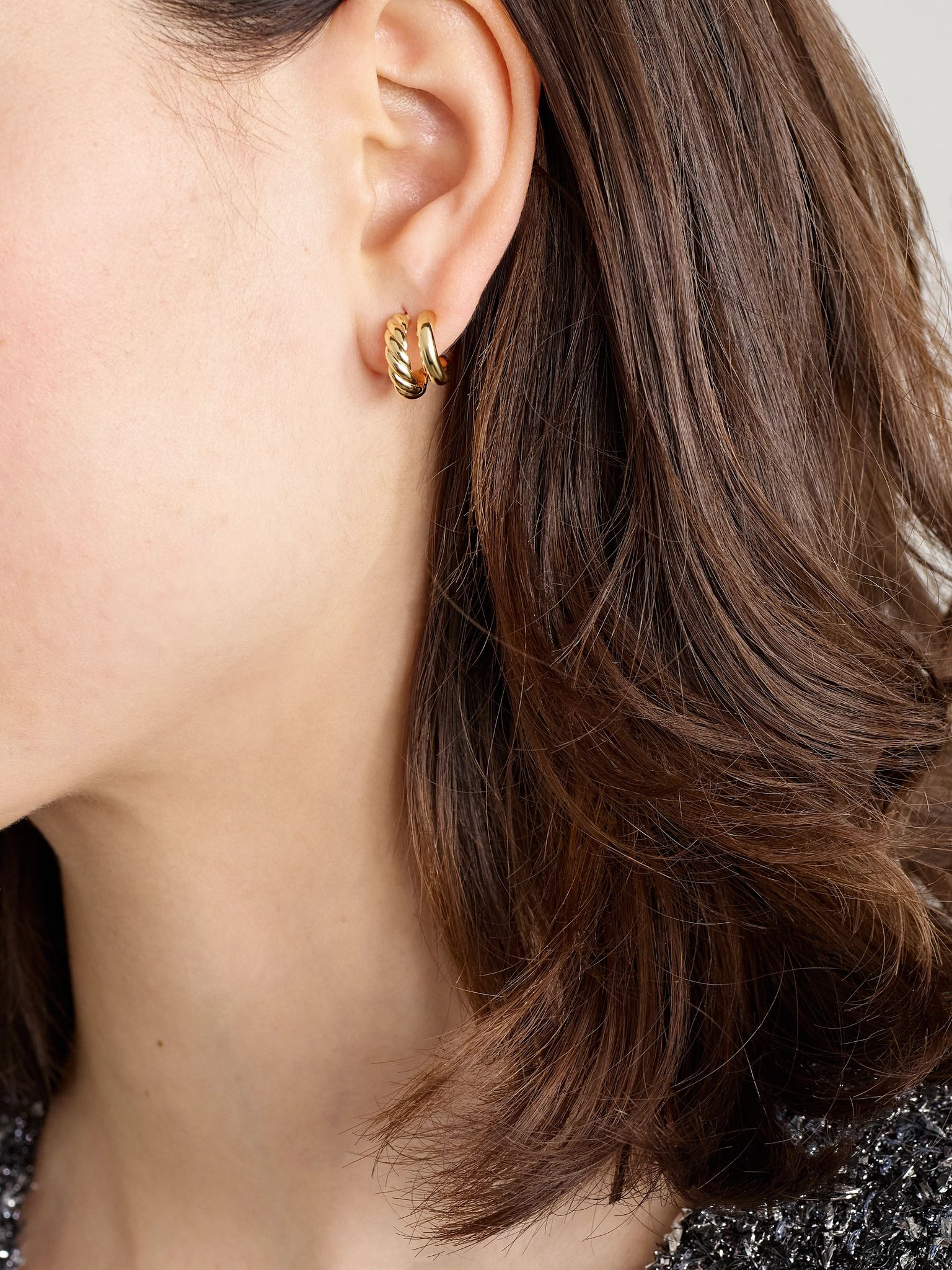 DY Mercer® 18-karat gold hoop earrings Gold - 2