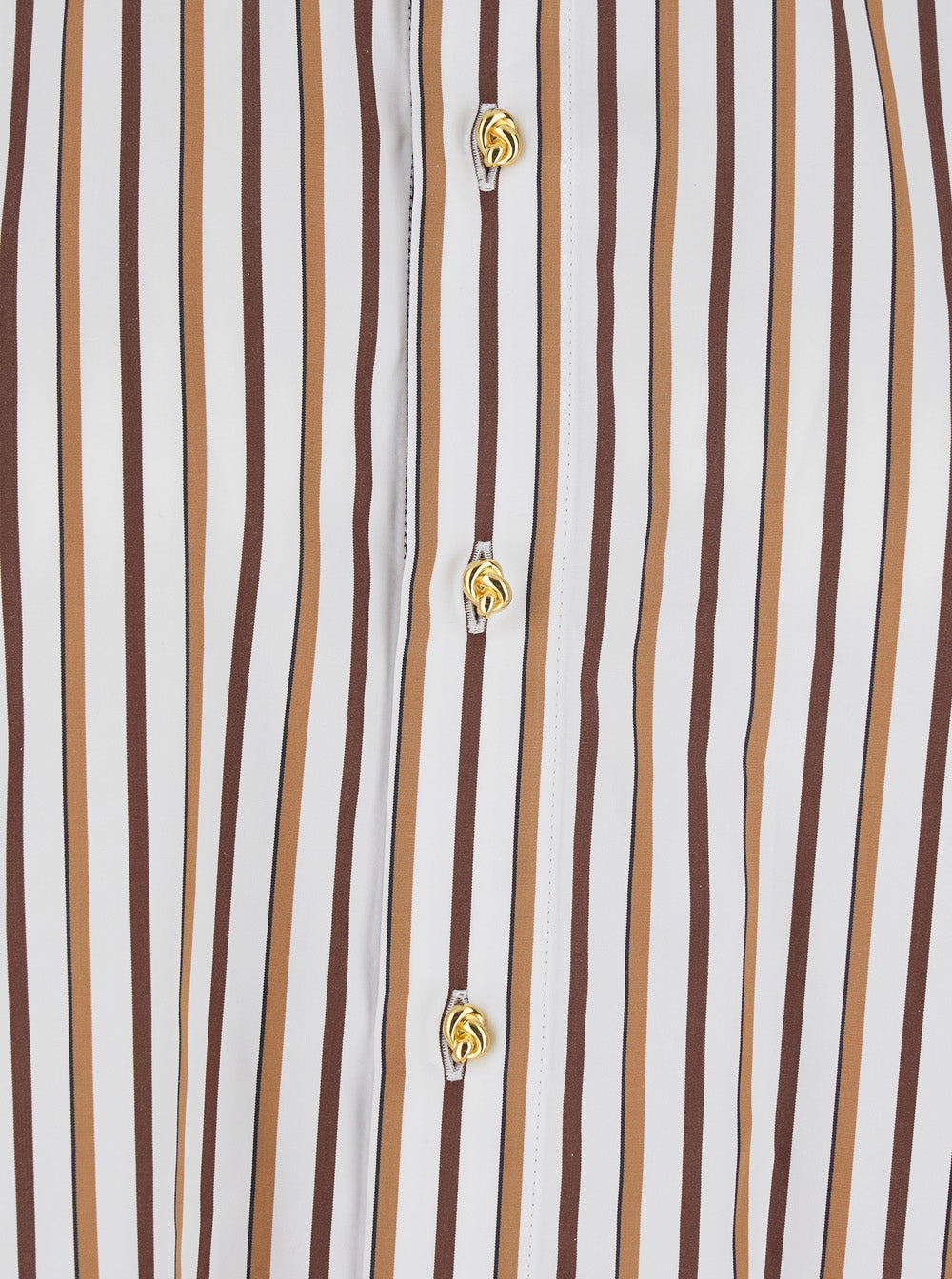 Bottega Veneta Women White Shirt With Classic Collar And All-Over Striped Motif In Cotton Woman - 3