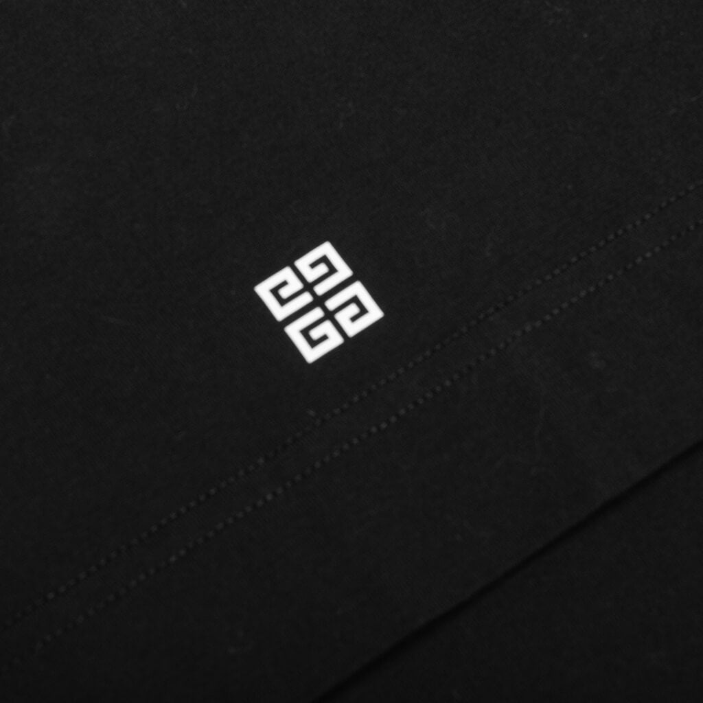 SLIM FIT REVERSE PRINT T-SHIRT - BLACK - 6