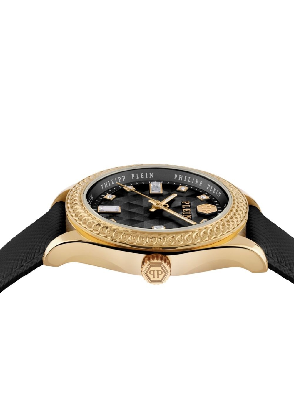 logo plaque detailing watch - 3