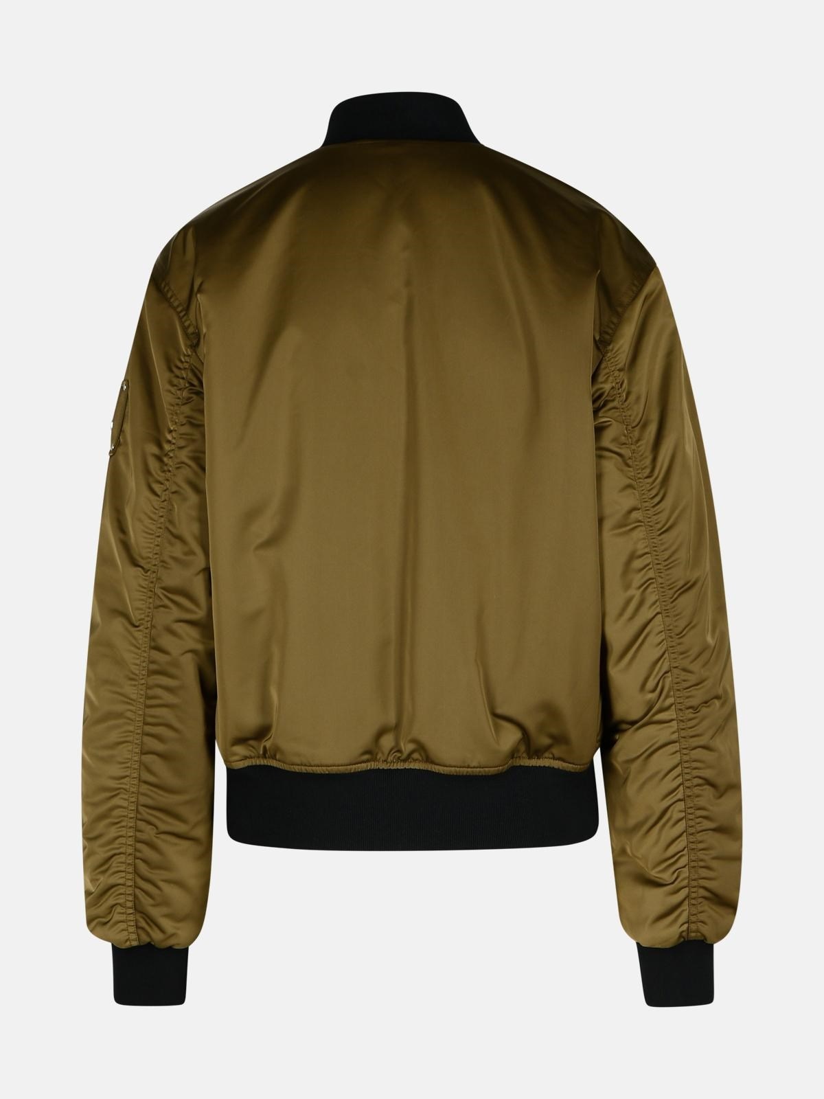 'JET' GREEN POLYESTER BOMBER JACKET - 3
