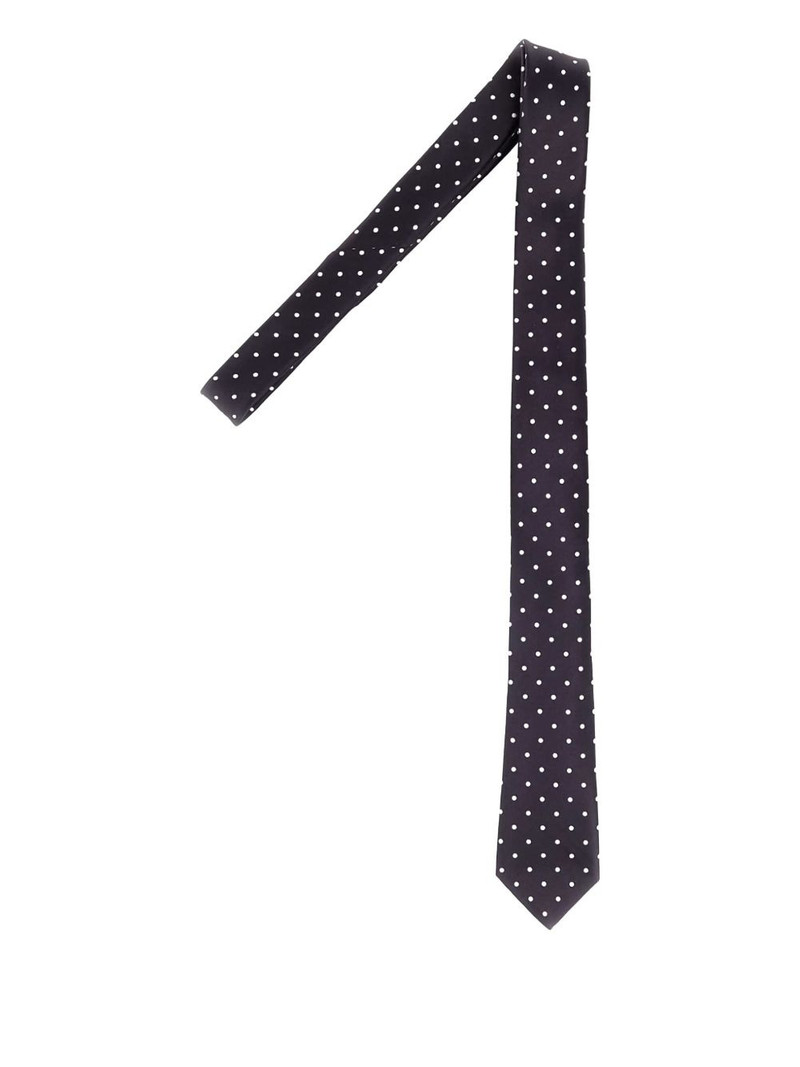 TOM FORD embroidered polka-dot silk tie outlook