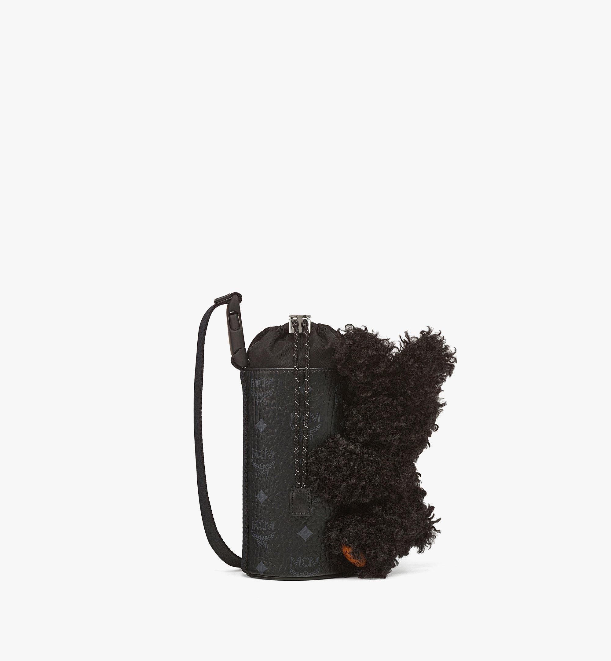 MCM Park Rabbit Bottle Holder in Faux Fur Visetos - 5