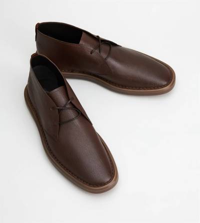 Tod's DESERT BOOTS IN LEATHER - BROWN outlook