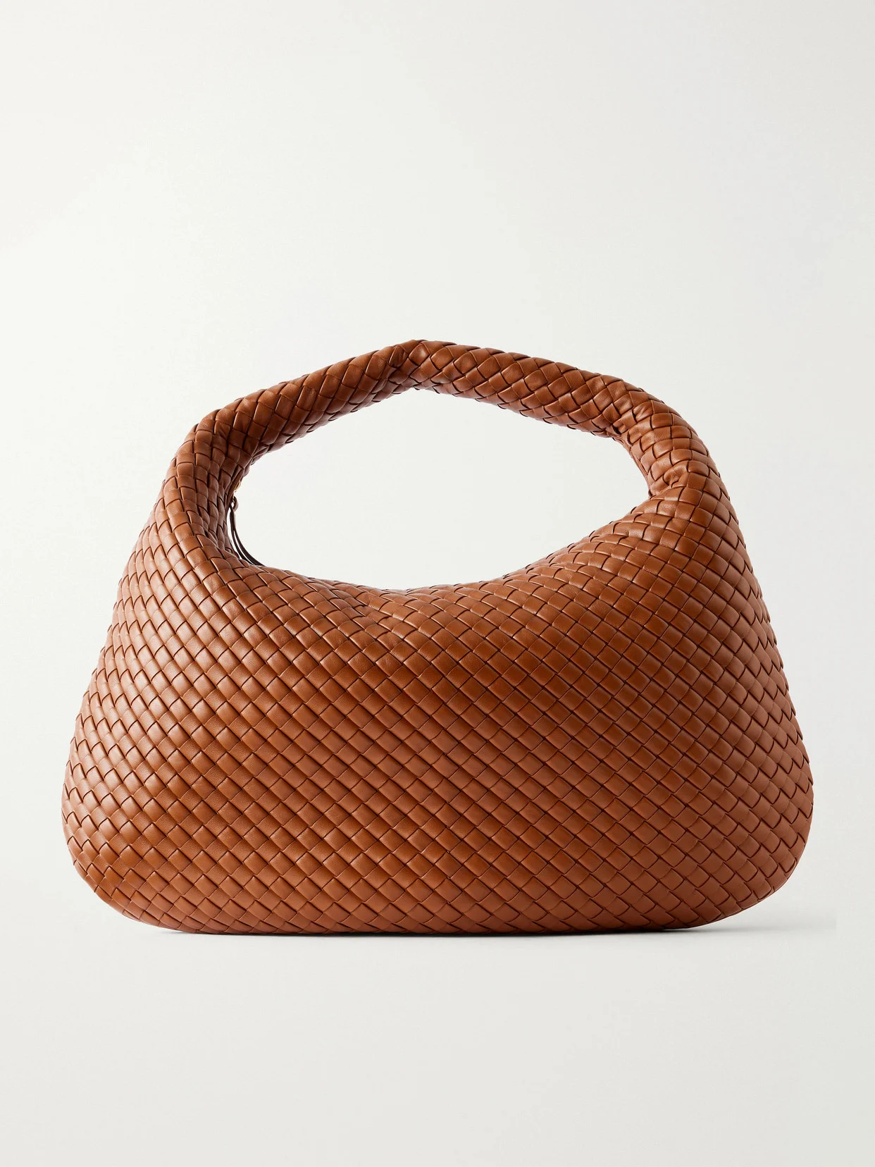 Maxi Veneta Intrecciato Leather Shoulder Bag - 1