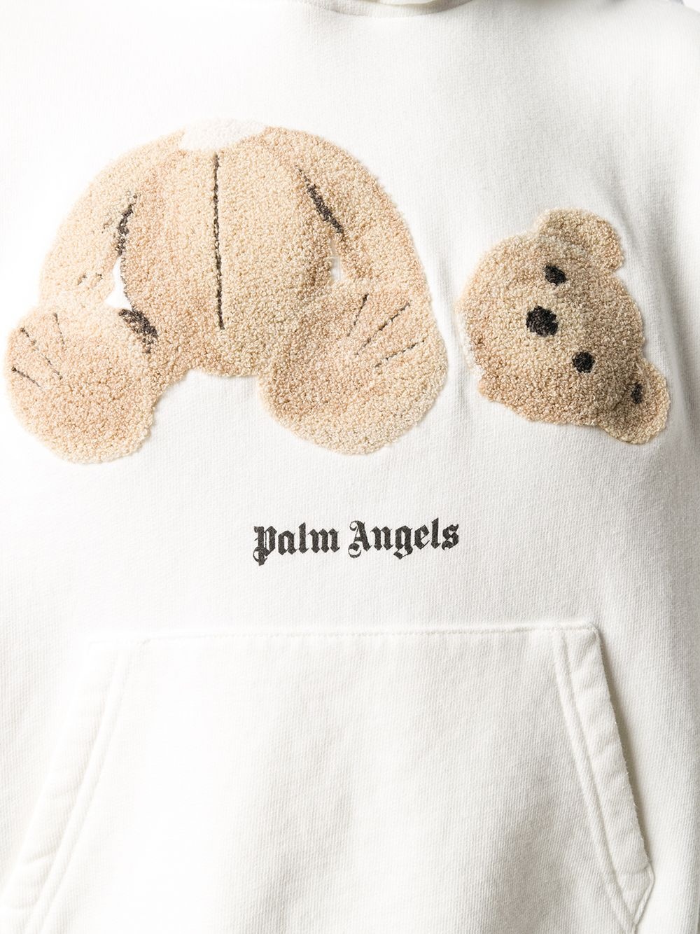 teddy-bear detail hoodie - 5