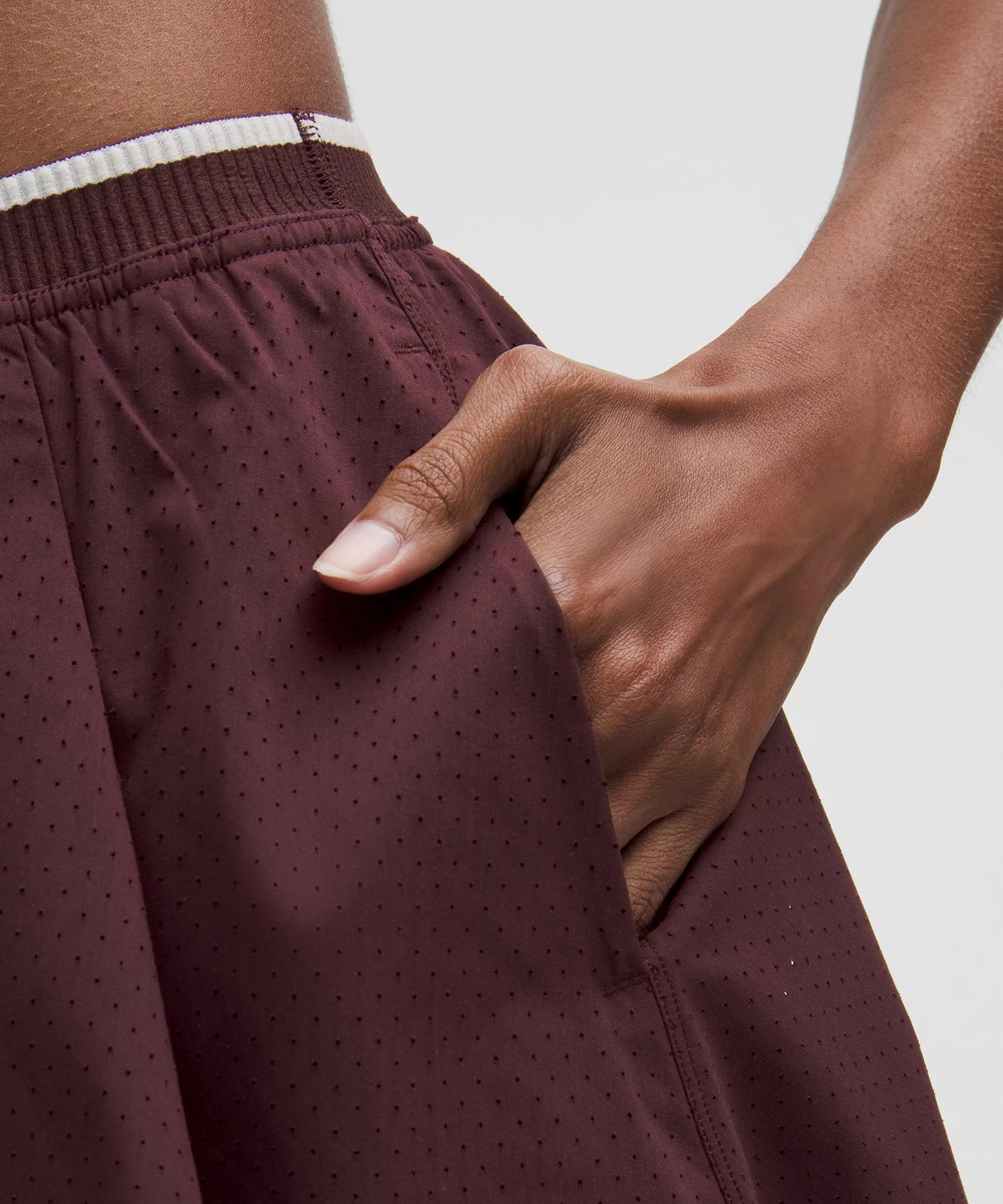 Perforated Narrow Waistband Tennis Skirt - 5
