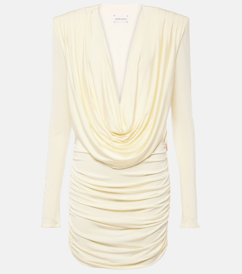 Draped jersey minidress - 1