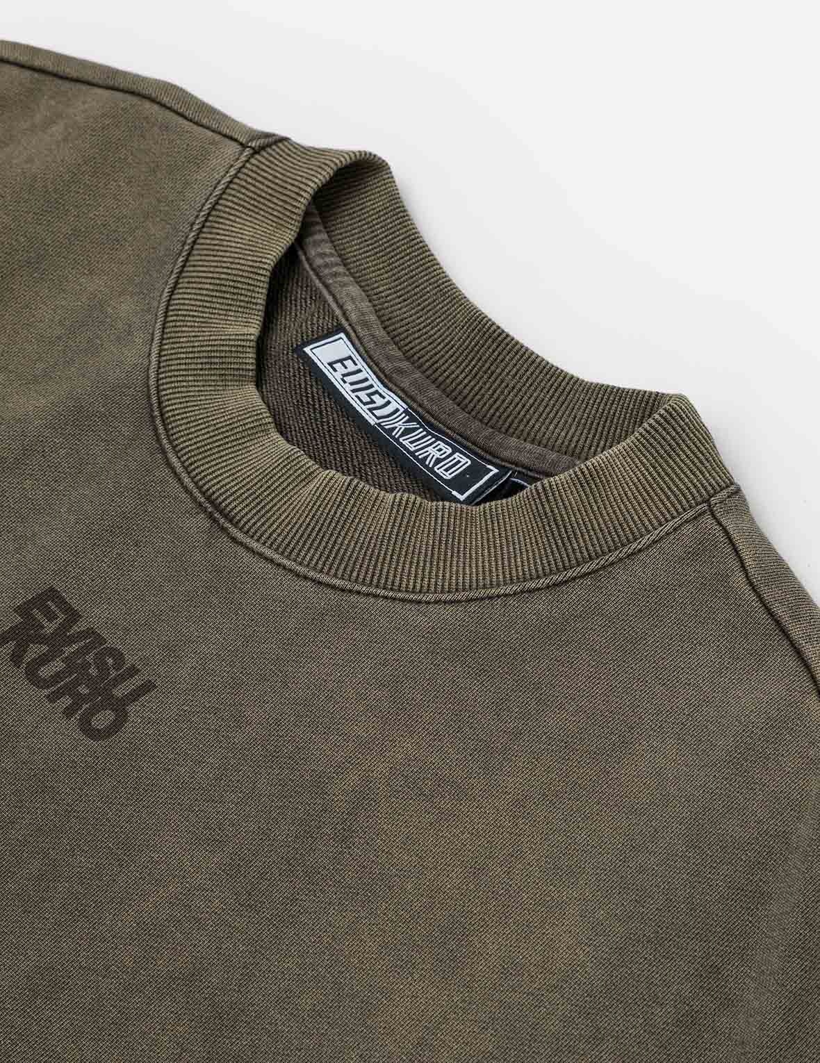 Heavy Washed Loose Fit Short-Sleeve Sweatshirt - 5