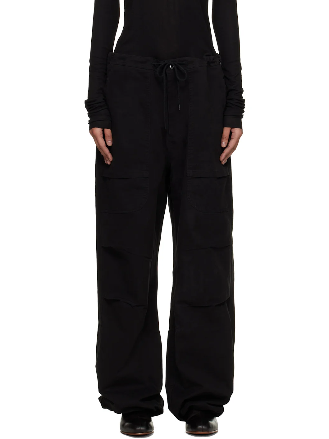 Black Barren Cargo Pants - 1