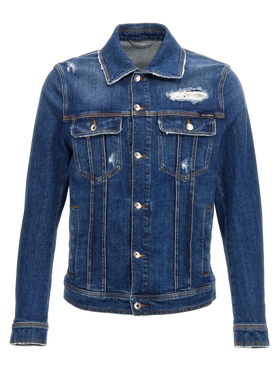 Dolce & Gabbana Denim Jacket With Used Effect - 1