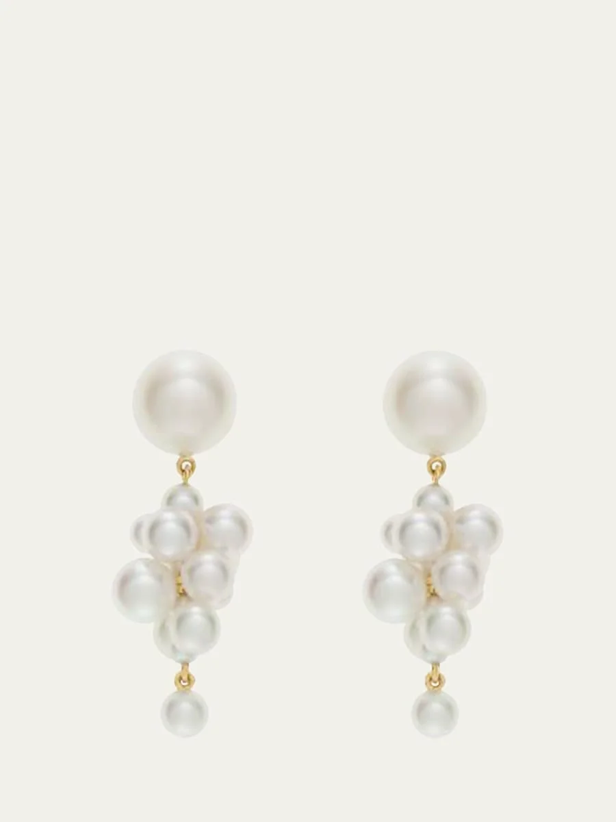 Pair Botticelli Clustered Freshwater Earrings - 1