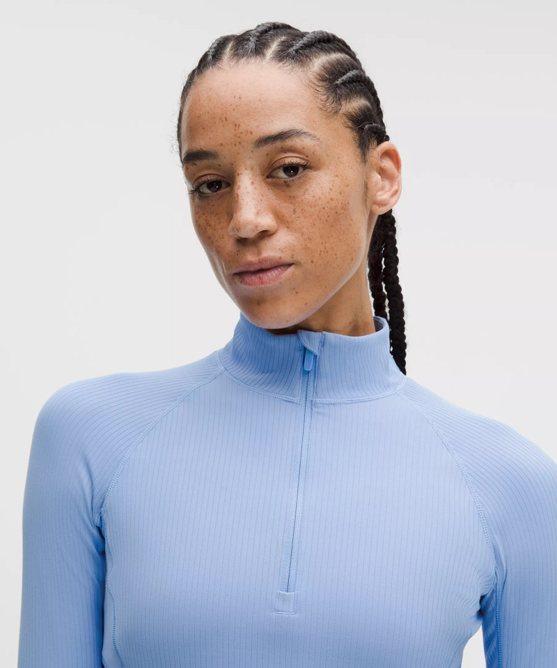 It's Rulu Ribbed Cropped Half Zip *Updated 4
