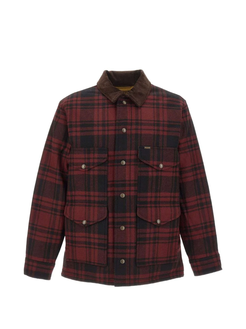 Spokane check-pattern corduroy-collar jacket - 1