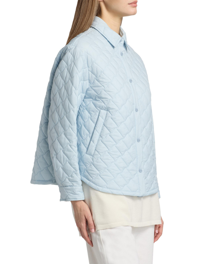 Women's Ecoage Diamond Quilted Shirt Jacket - Light Blue 4