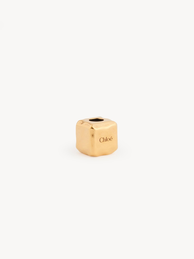 CUBE DICE CHARM FOR BRACELET BAG IN BRASS 1