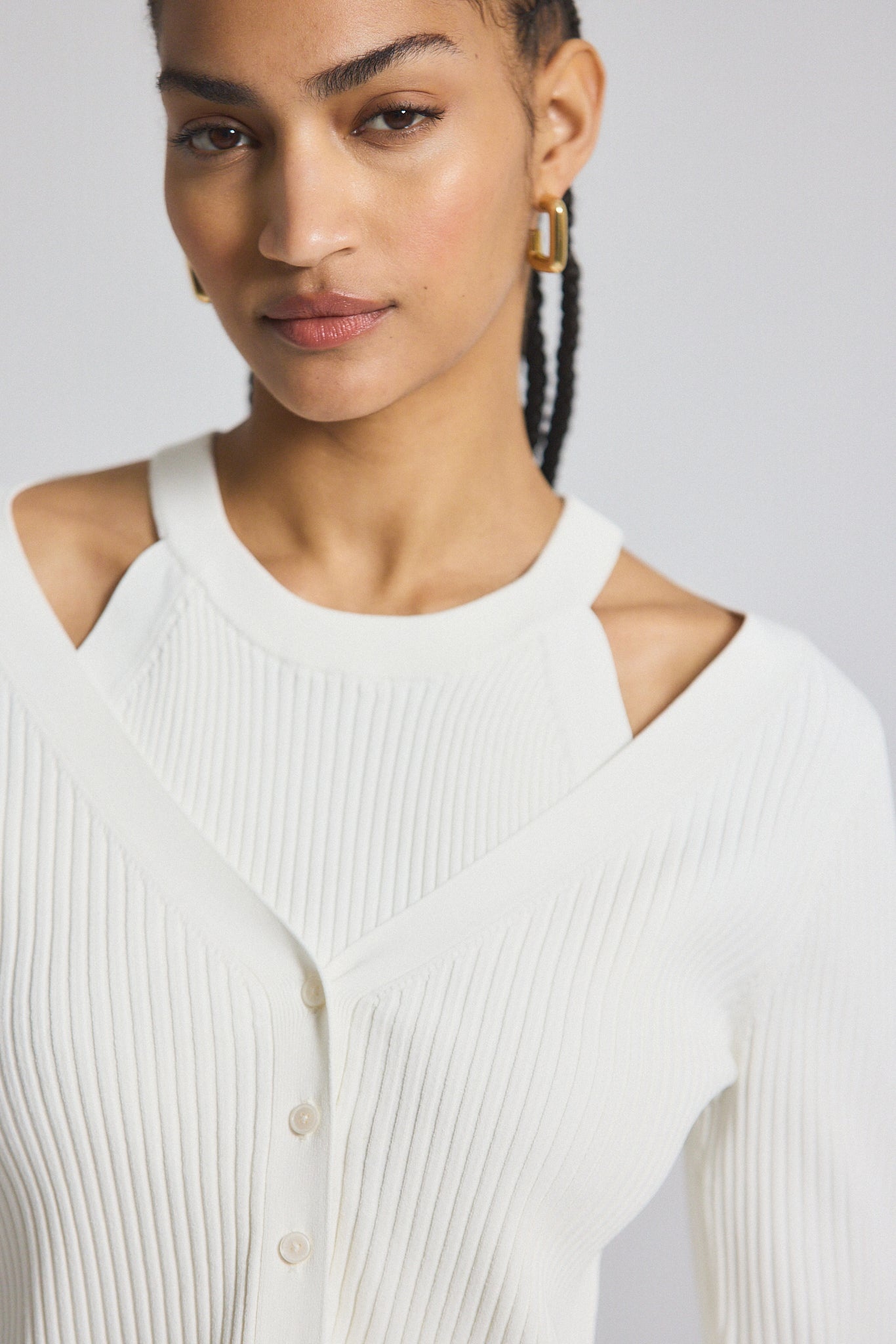 LONNIE VISCOSE KNIT LAYERED CARDIGAN - 2