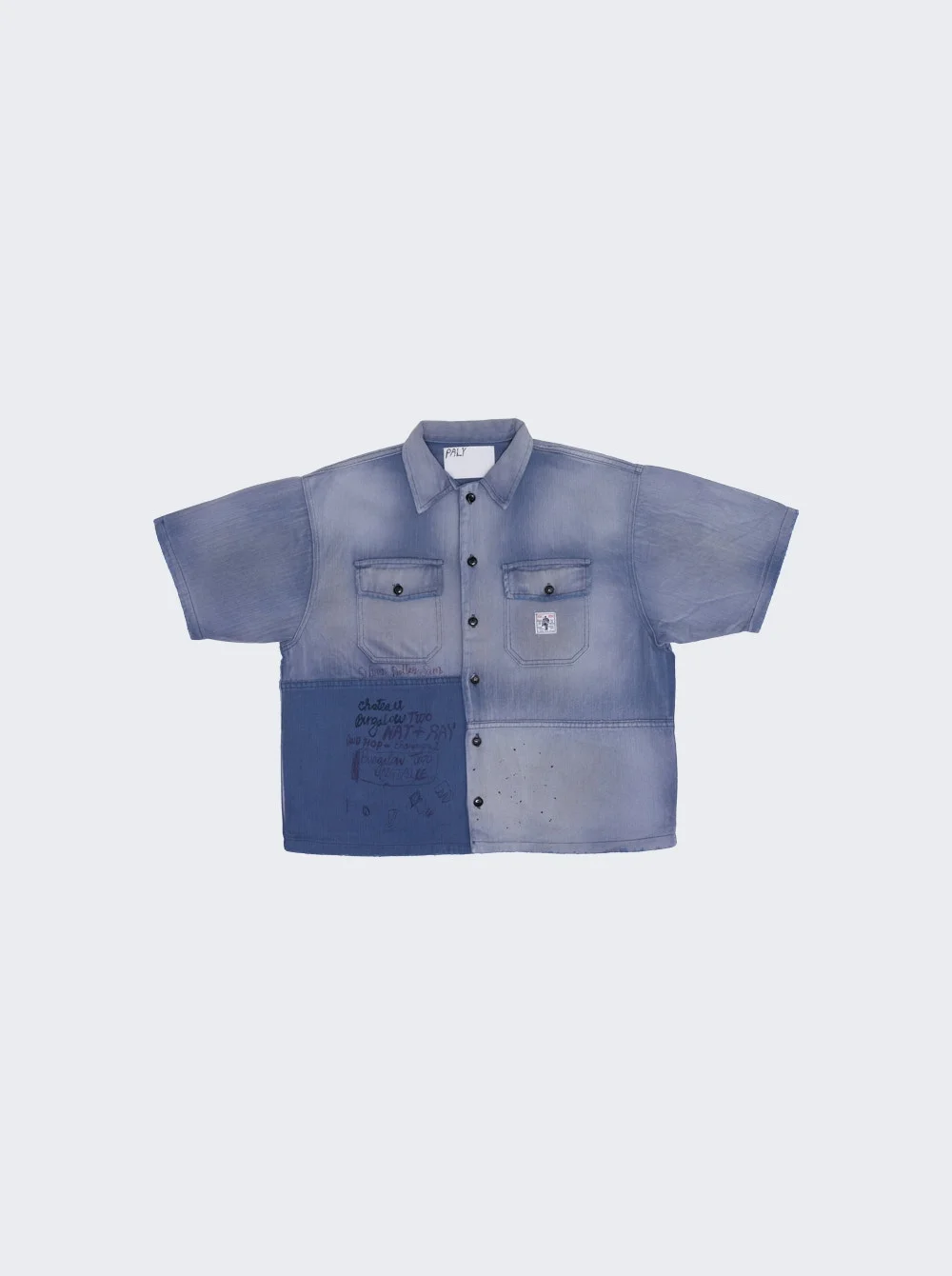 Love Herringbone Work Shirt Navy - 1