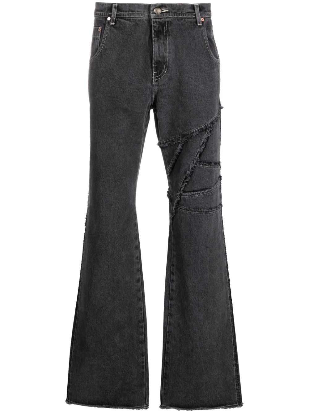 Ghentel raw-cut flare jeans - 1