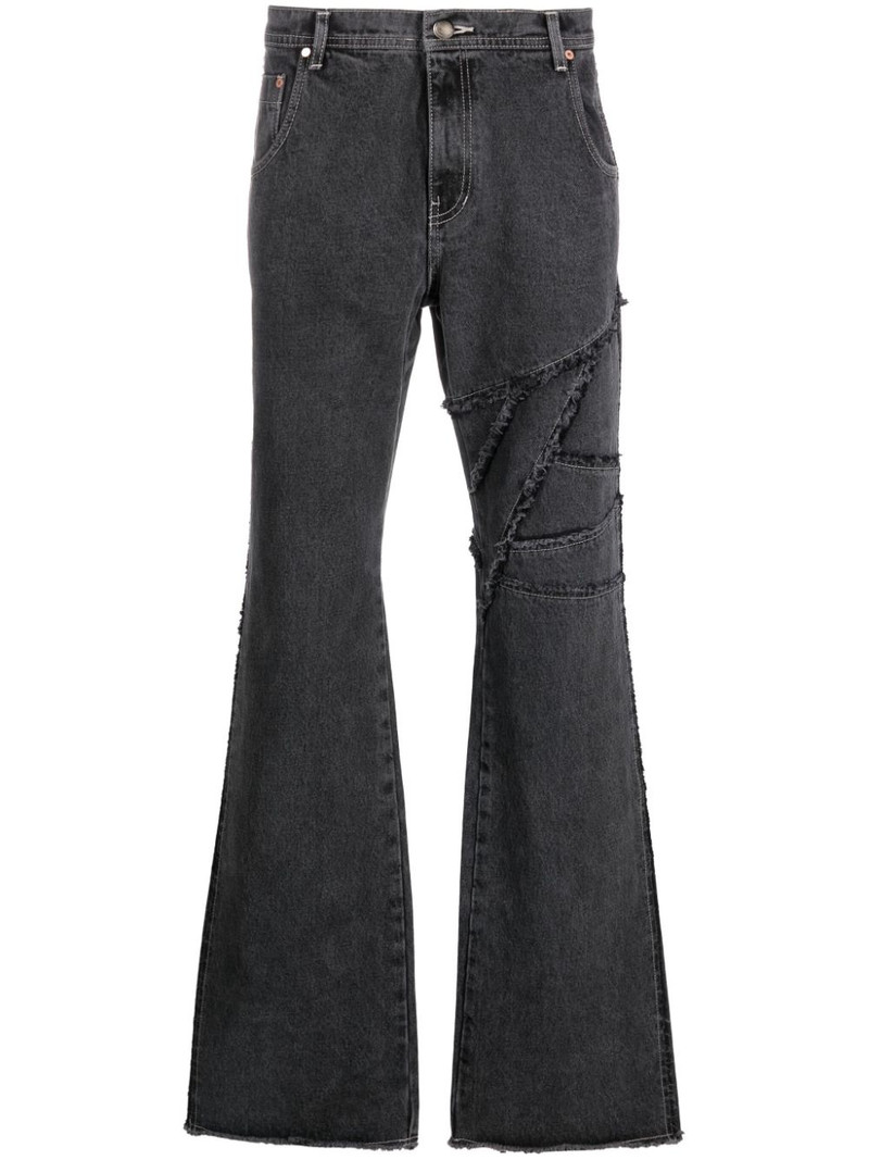 Ghentel raw-cut flare jeans 1