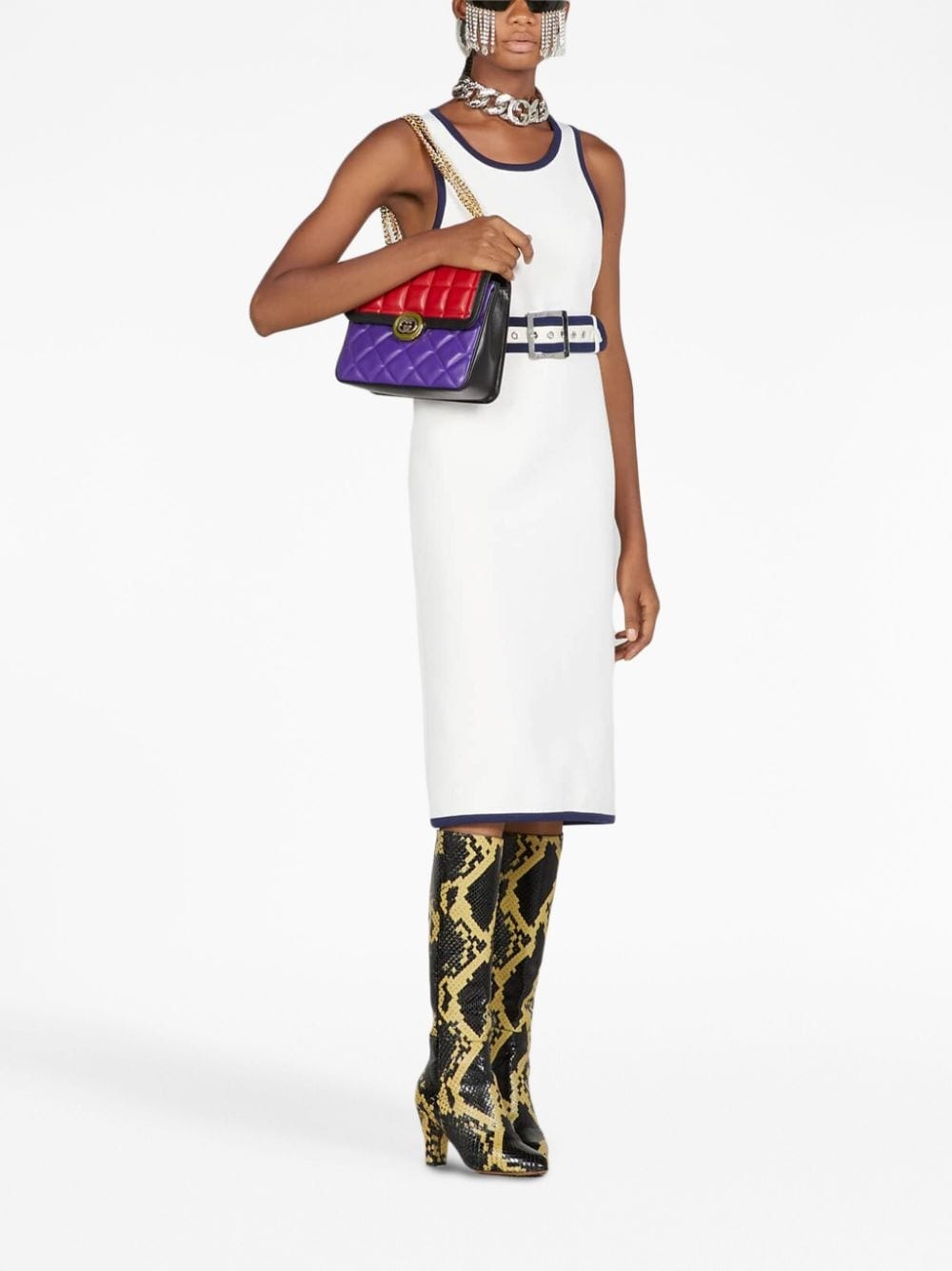 belted midi dress - 2