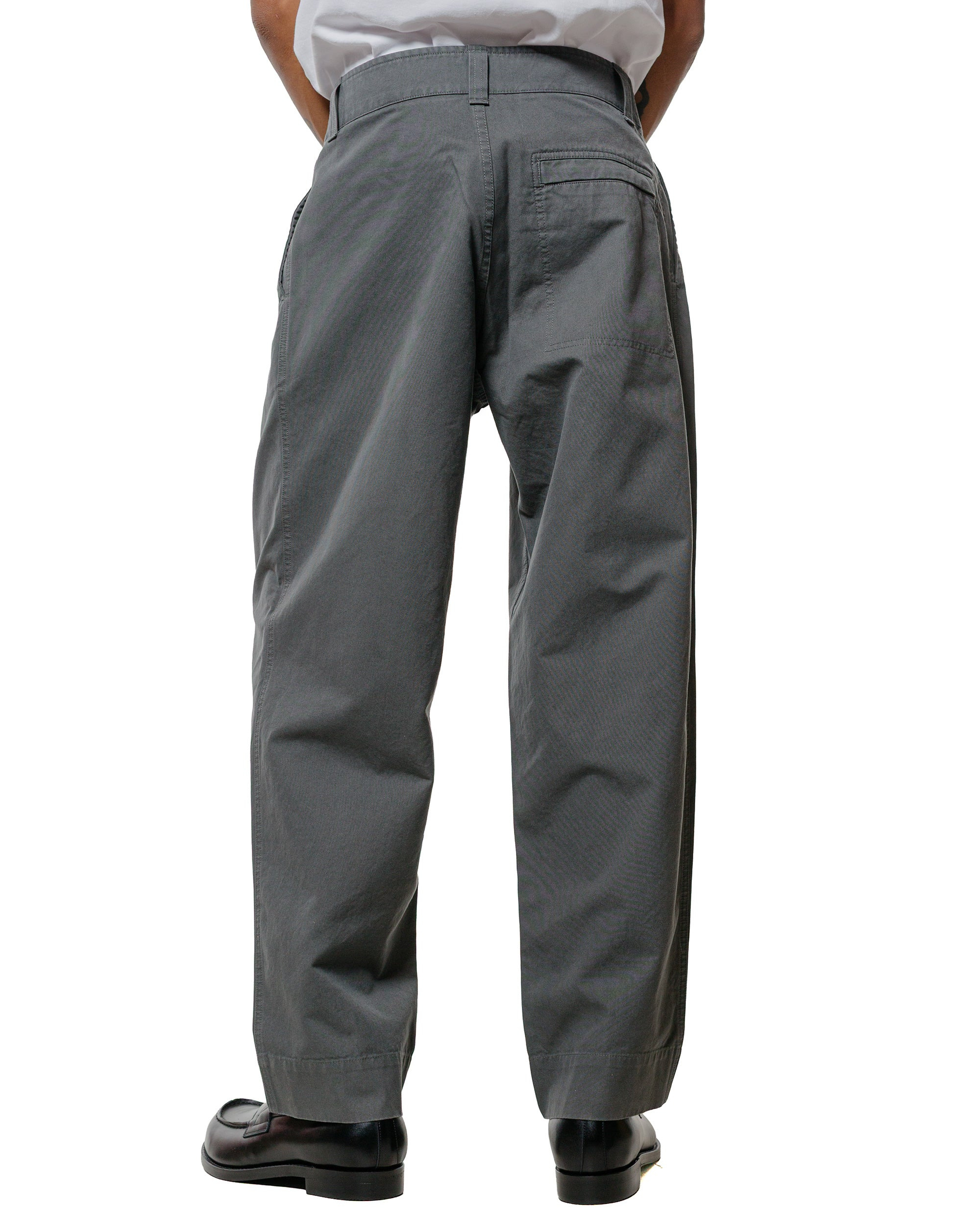 MHL Stitch Pleat Trouser Compact Cotton Canvas Charcoal - 3
