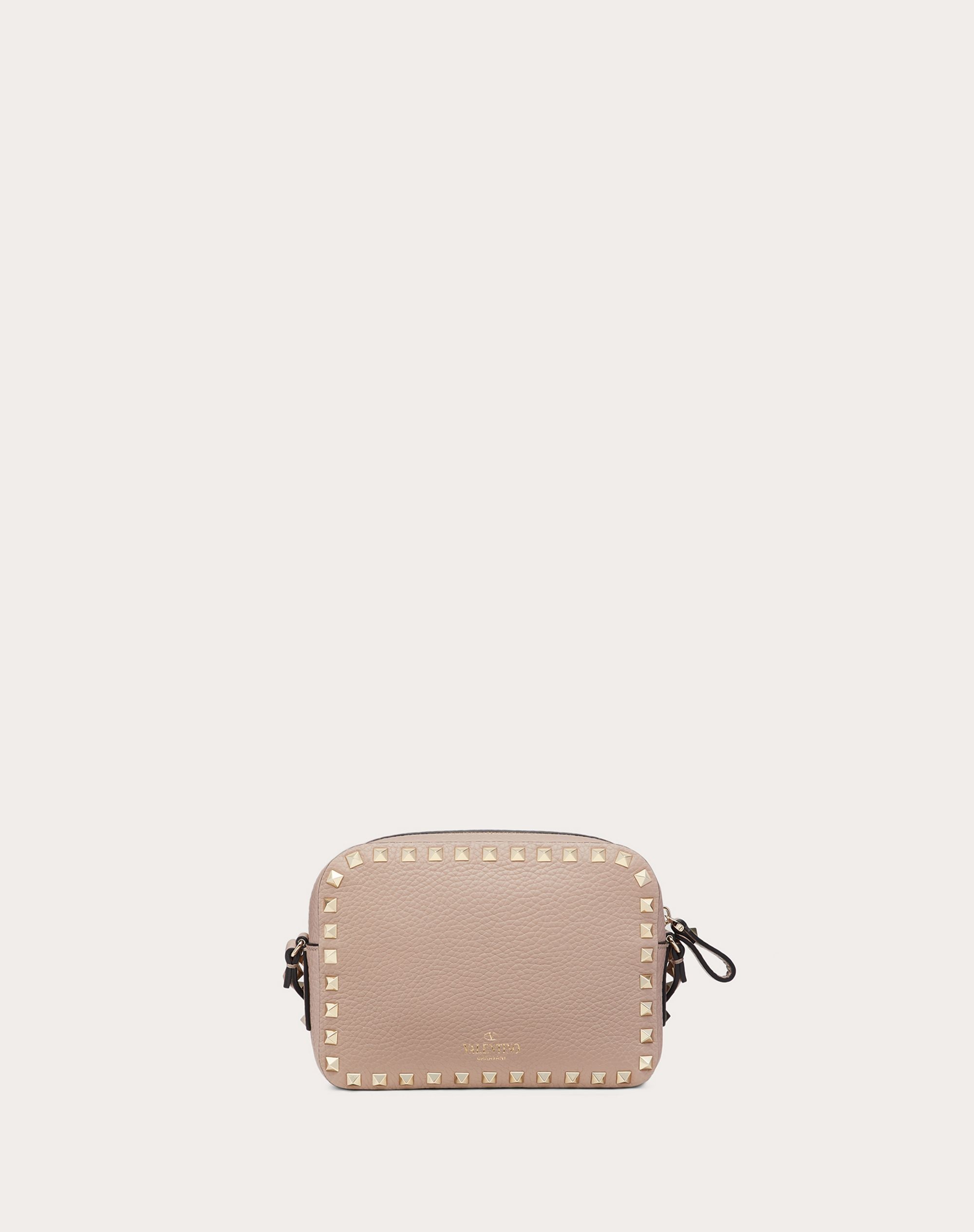 Small Rockstud Grainy Leather Crossbody Bag - 3