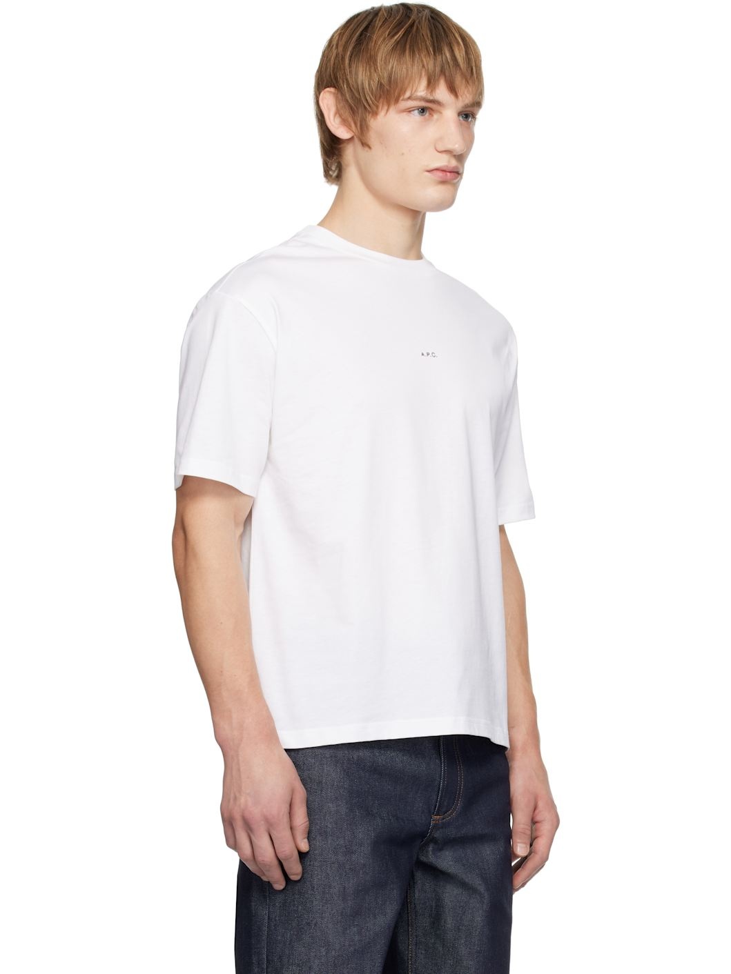 White Boxy Micro Logo T-shirt - 2