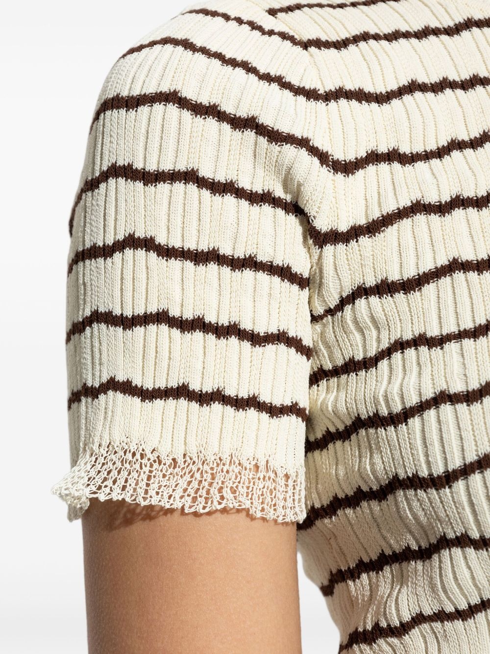 striped ribbed top - 5
