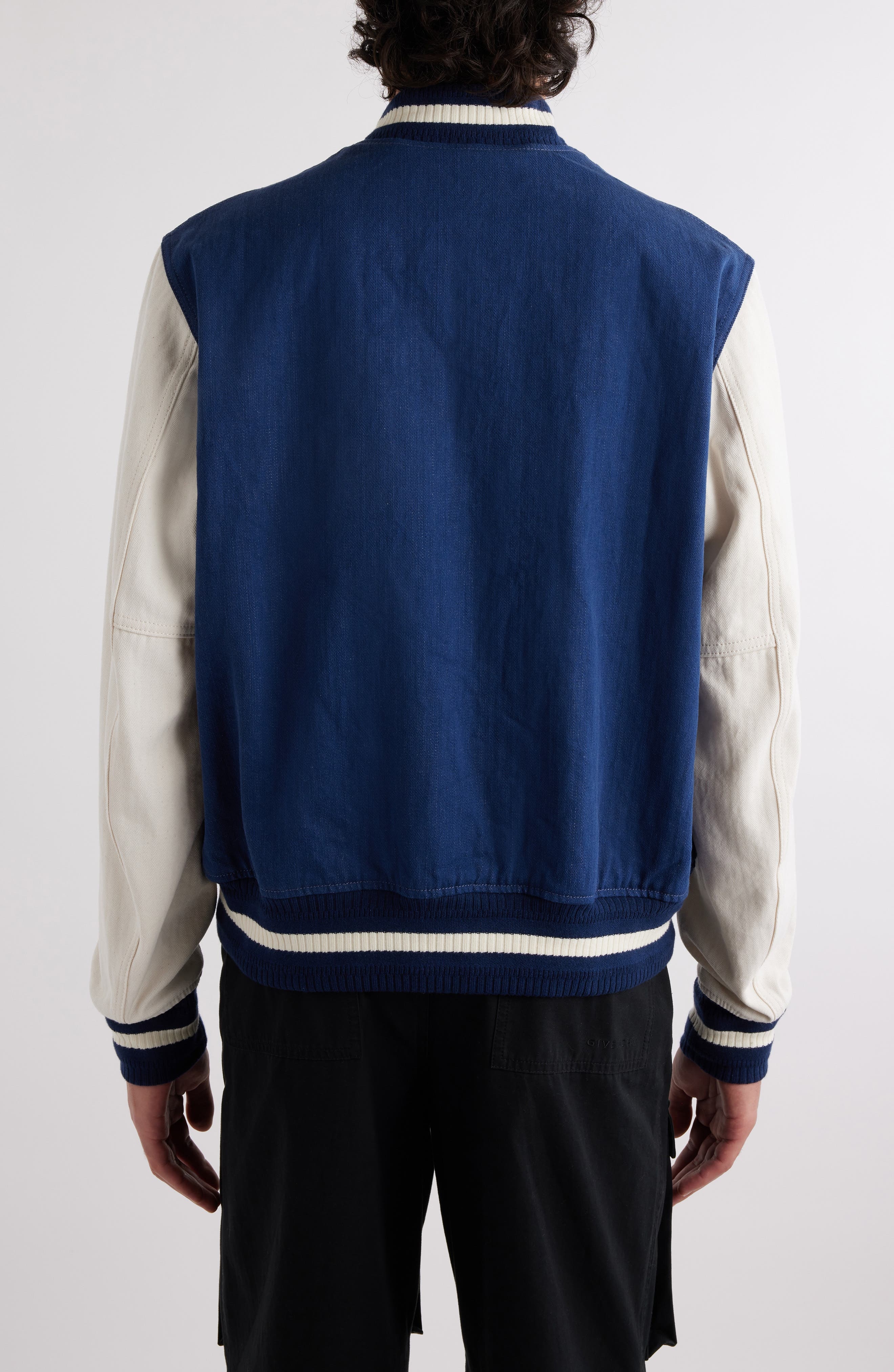 Givenchy Bicolor Cotton Varsity Jacket in Blue/White at Nordstrom - 2