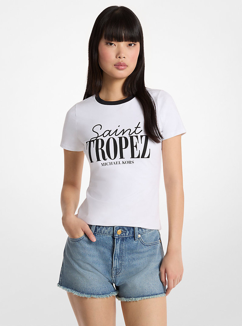 St. Tropez Stretch Cotton T-Shirt 1