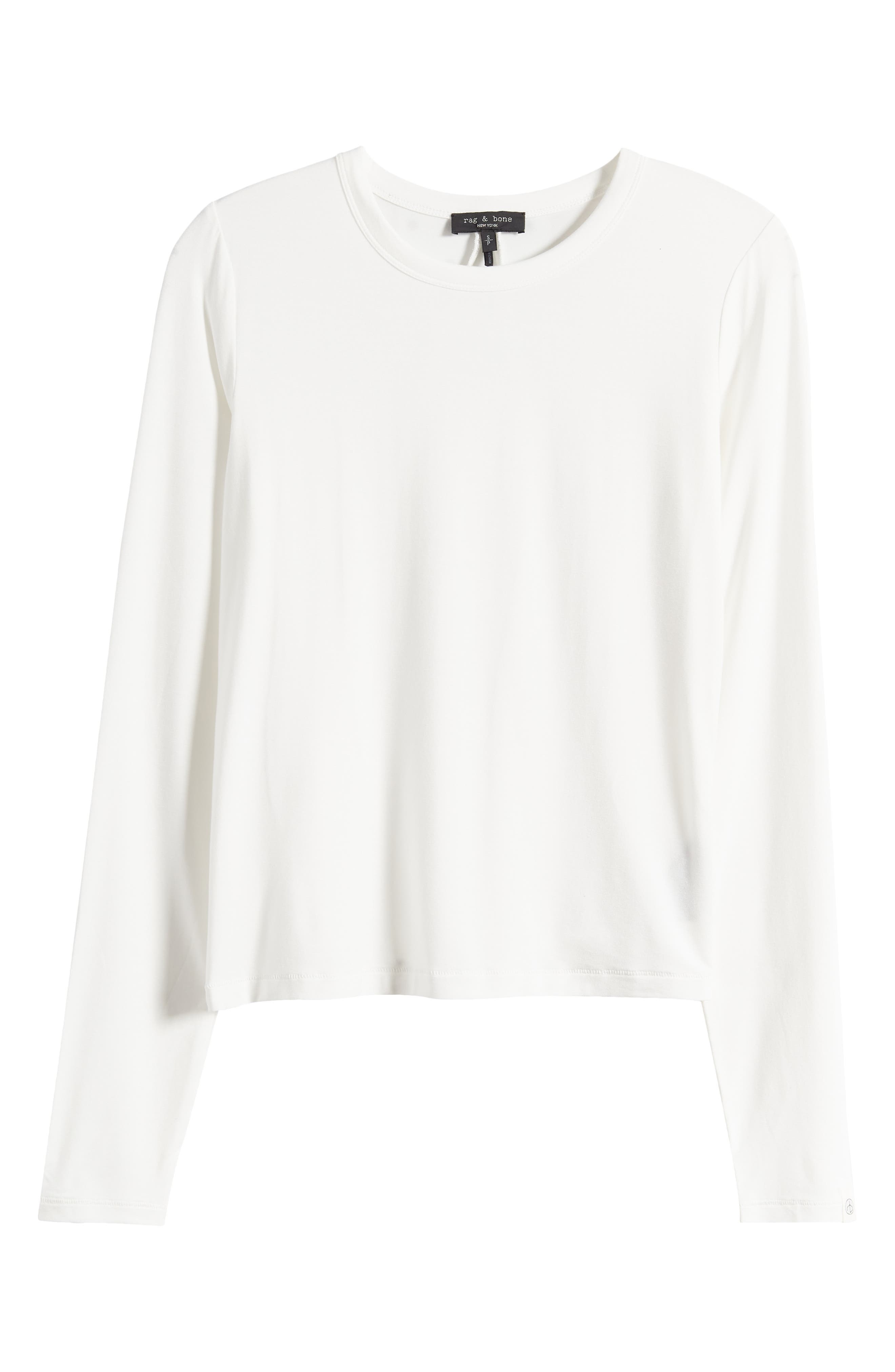 rag & bone ICONS Luca Slim Fit Long Sleeve Top in Wht at Nordstrom - 5