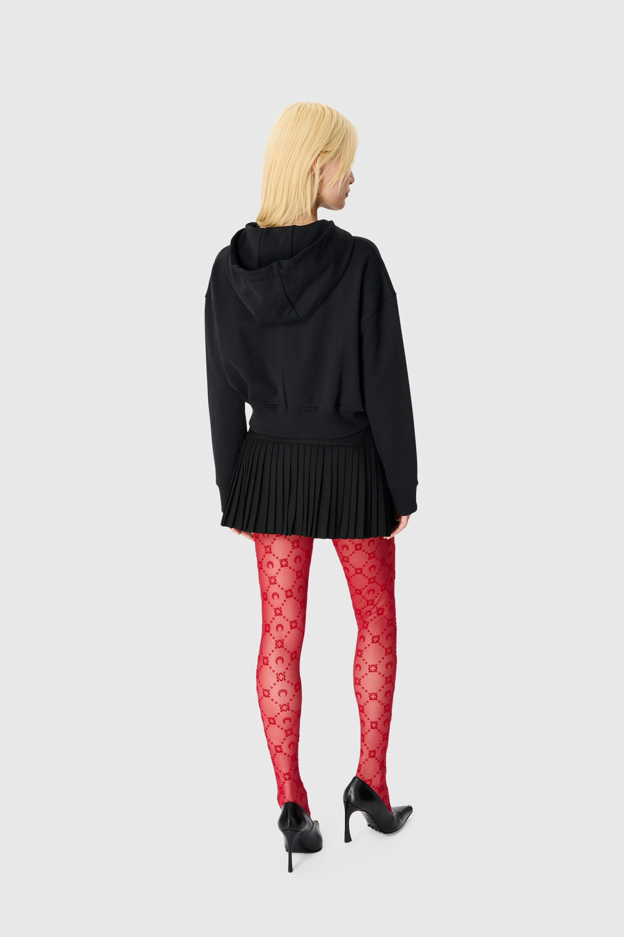 Moonogram Mesh Flock Tights - 3