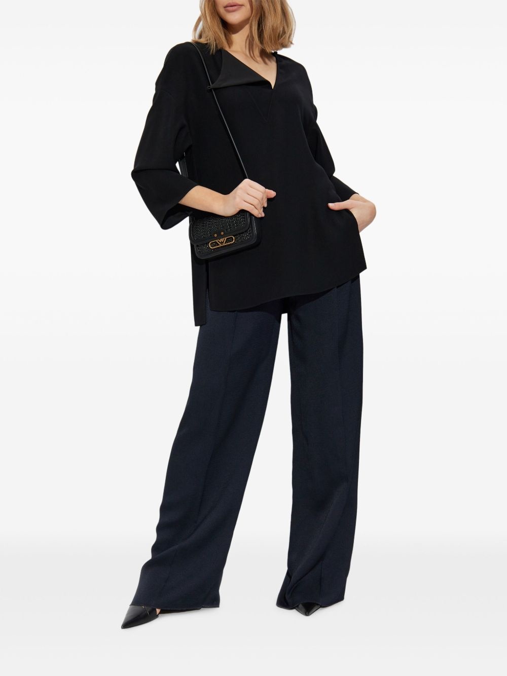 pleat-detail palazzo pants - 2