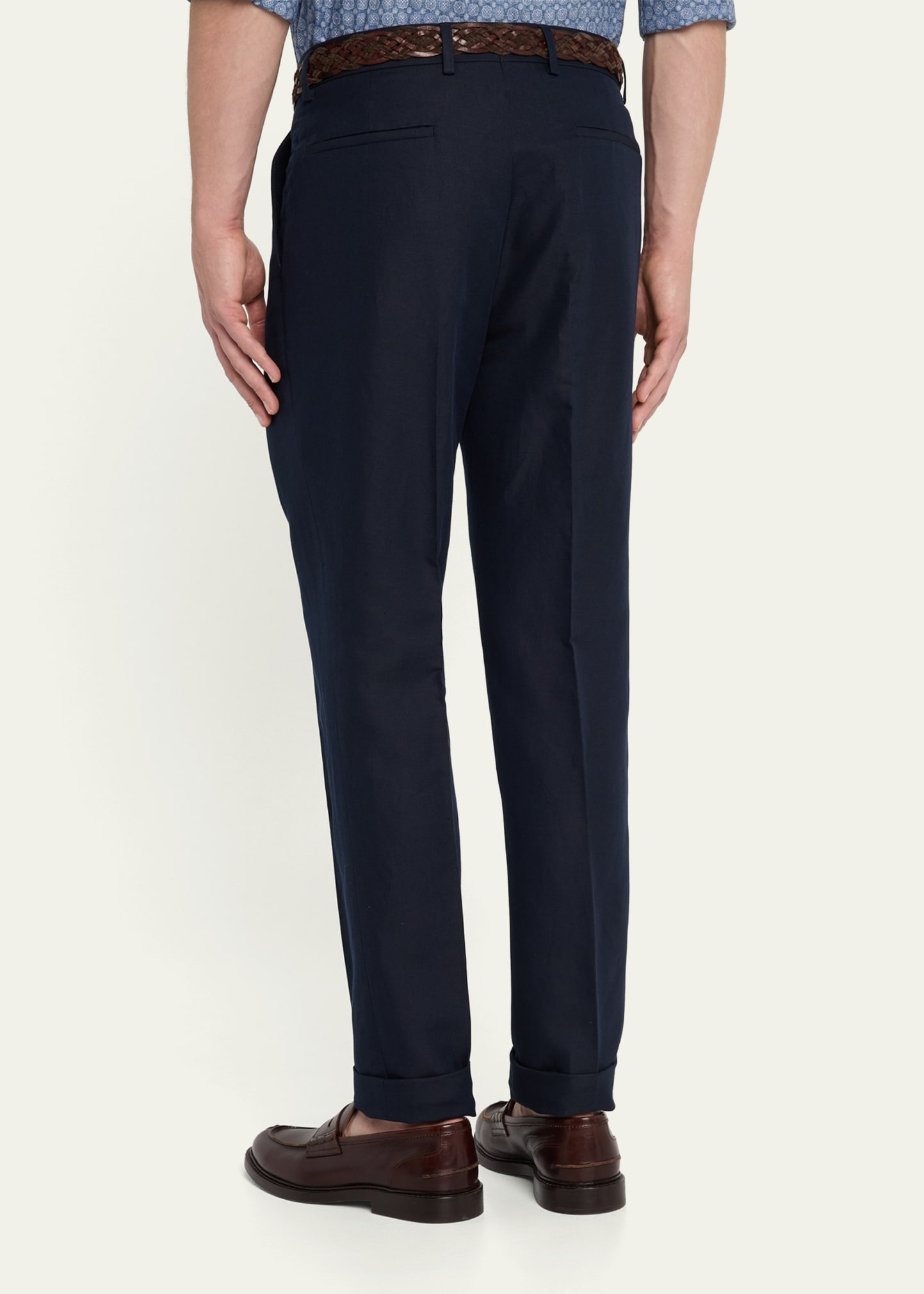 Men's Leisure-Fit Pleated Pants - 3