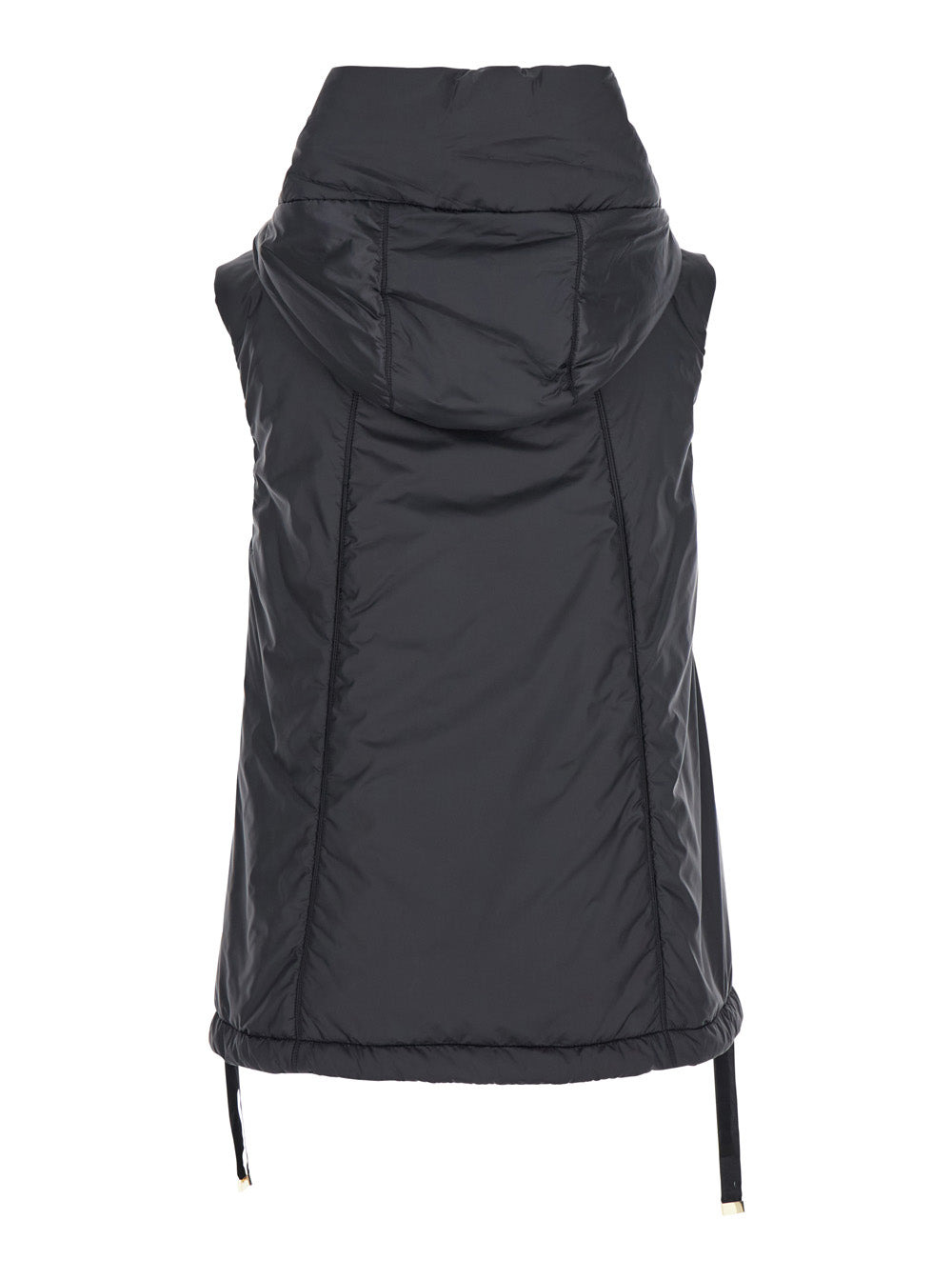 Max Mara Women 'Greengo' Black Sleeveless Vest With Drawstring Hood In Tech Fabric Woman - 2