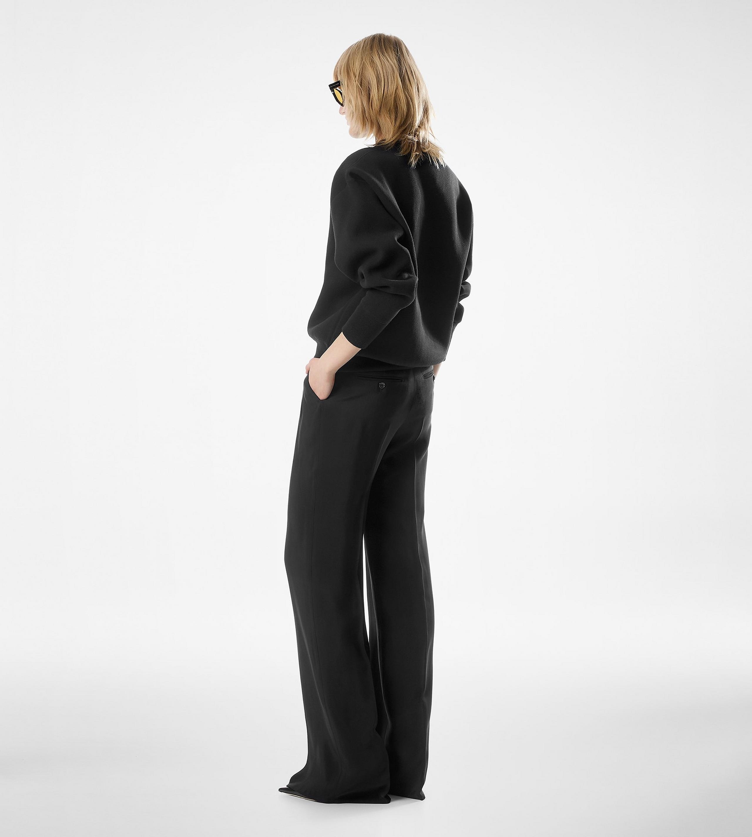 TAILORED DOUBLE PLEAT WIDE LEG PANTS - 3