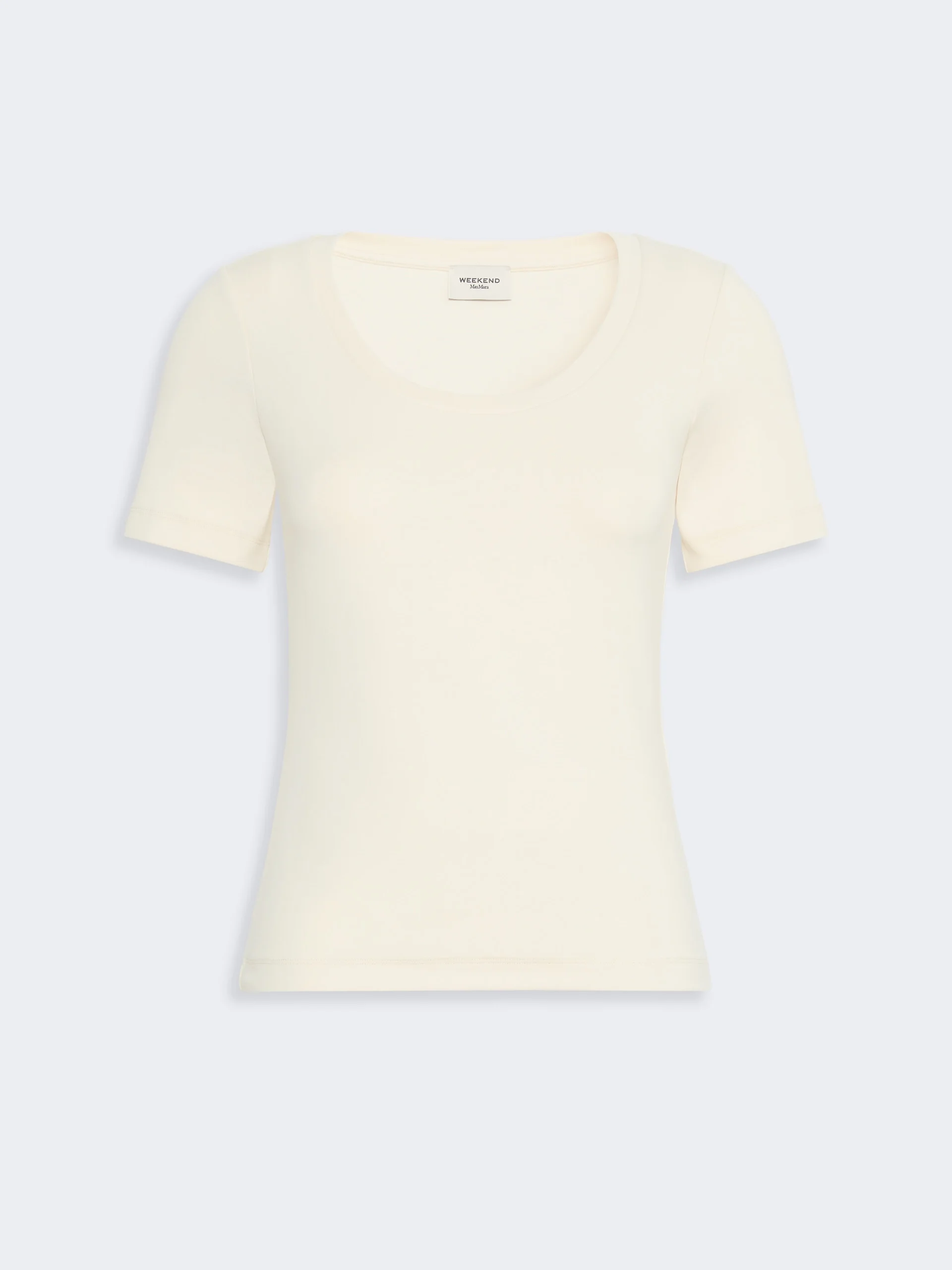 MULTIJ Fine rib-knit jersey T-shirt - IVORY - 1