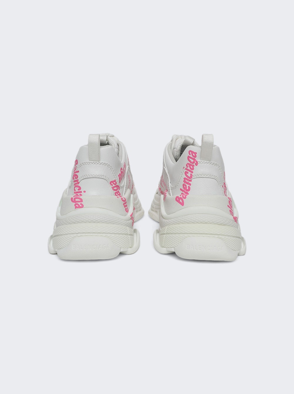 Triple S Logotype Sneakers White and Pink - 3