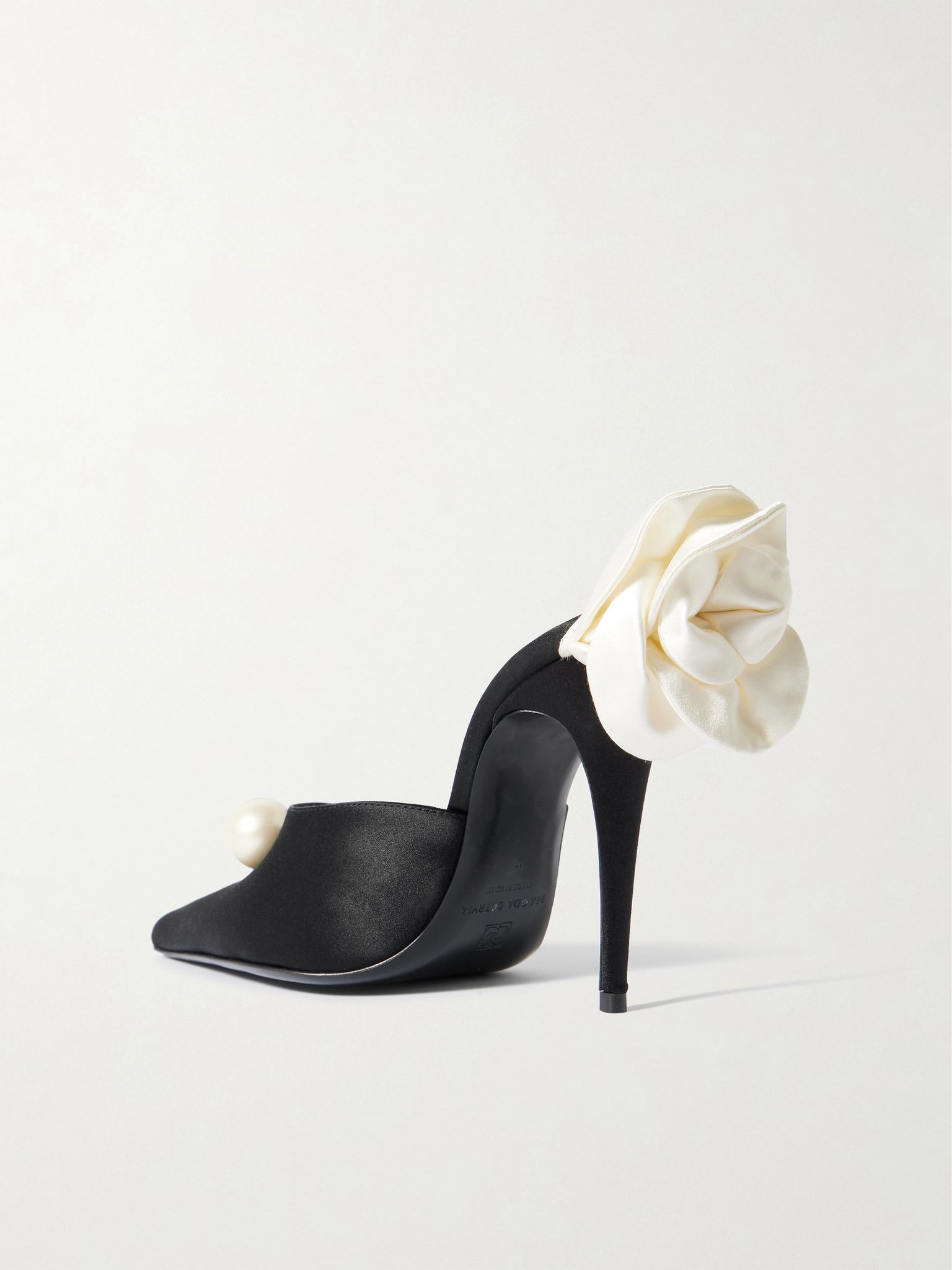 Embellished satin mules Black - 3