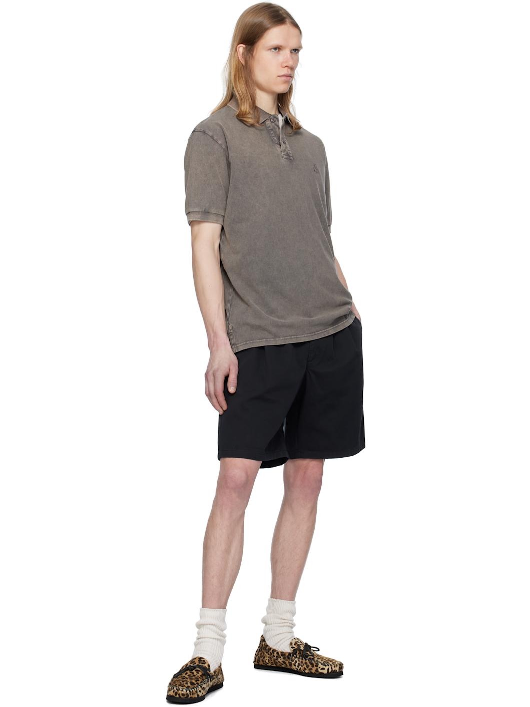 Tシャツ・カットソー Isabel Marant Men's ANAFIKOLO Polo Shirt Gray Isabel Marant Gray Afko Polo | REVERSIBLE