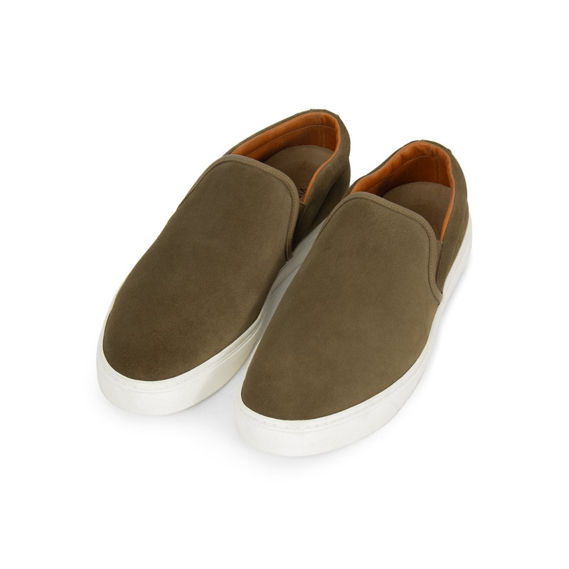 Slip On - Avocado Janus Calf Suede 2