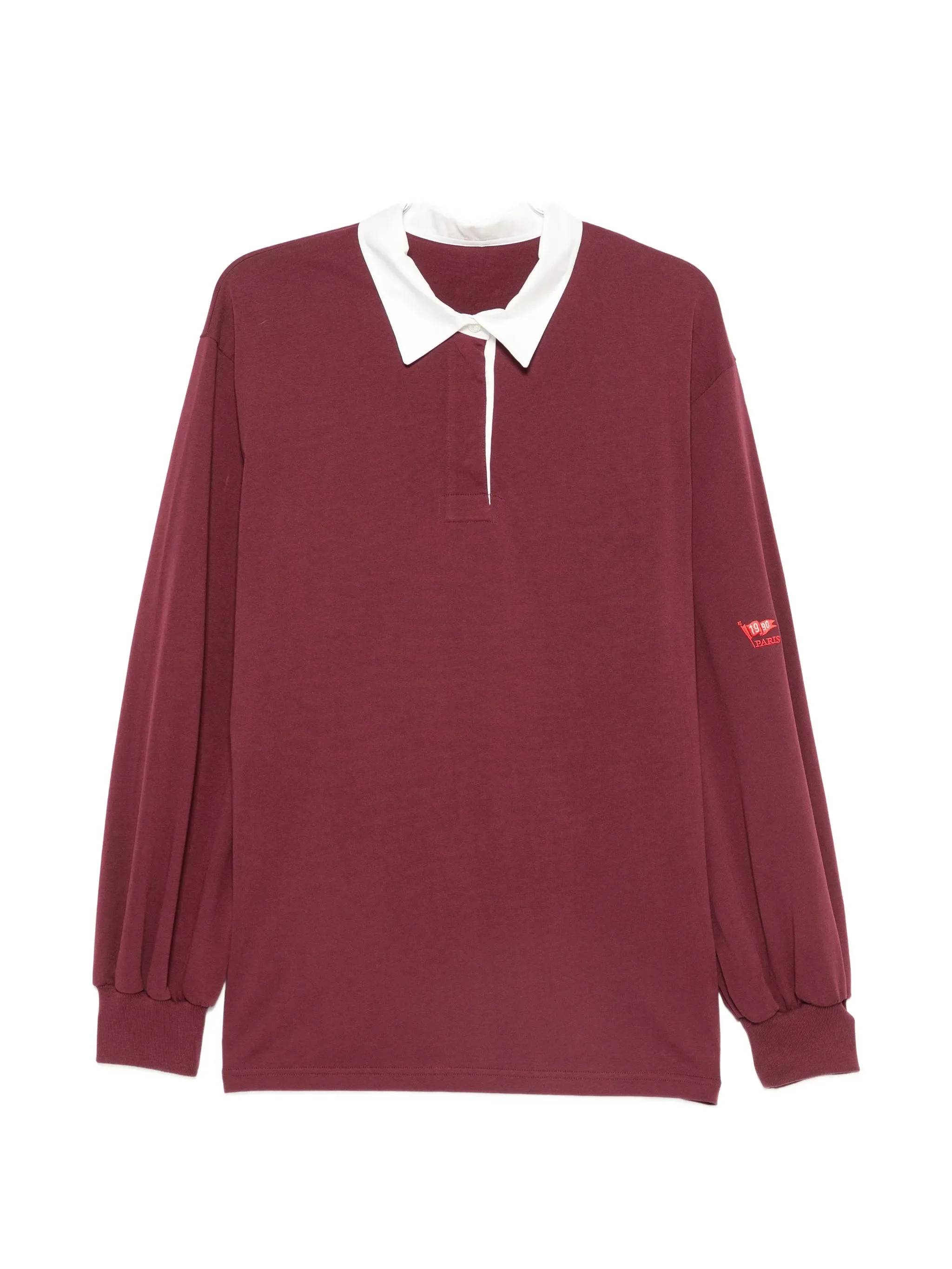 System Embroidered-logo Polo Sweater - 1