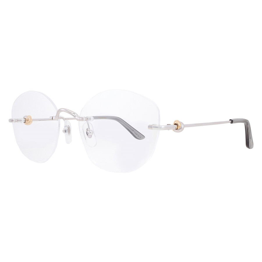 Cartier Trinity Demo Oval Ladies Eyeglasses CT0376O 002 56 - 2
