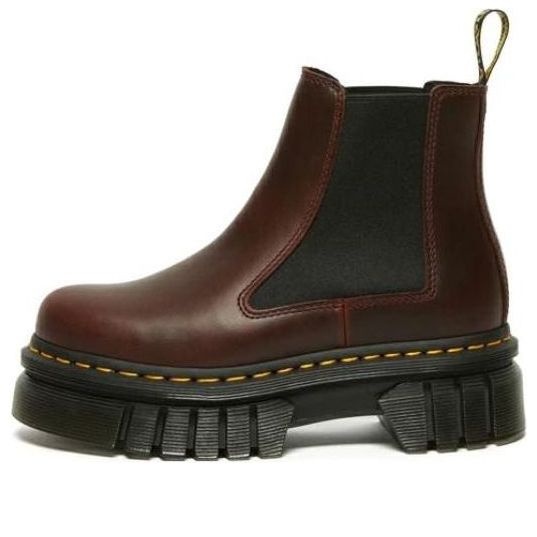 (WMNS) Dr. Martens Audrick Brando Leather Platform Chelsea Boots 'Brown' 27820211 - 1
