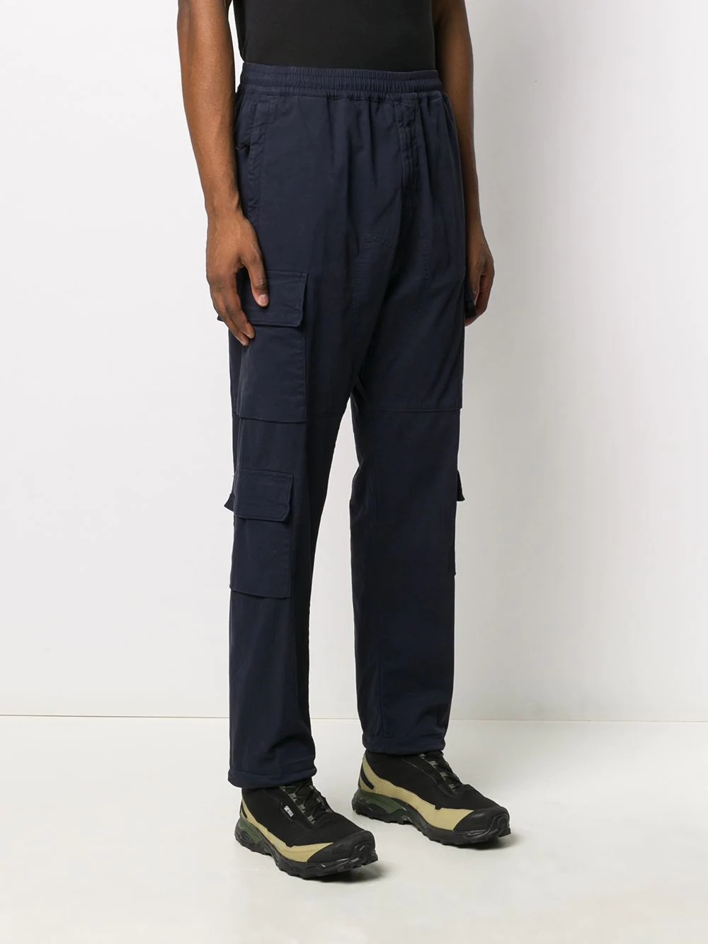 logo patch cargo trousers - 3