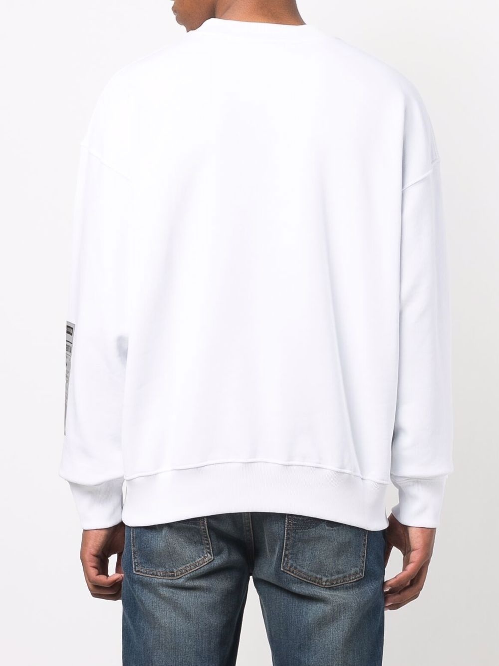 logo-patch cotton sweatshirt - 4